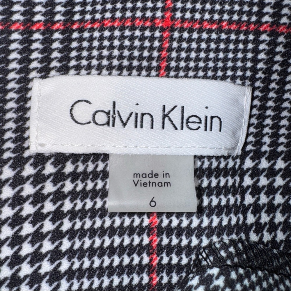 Calvin Klein Plaid Bell Sleeve Sheath Dress NWOT - Picture 5 of 7
